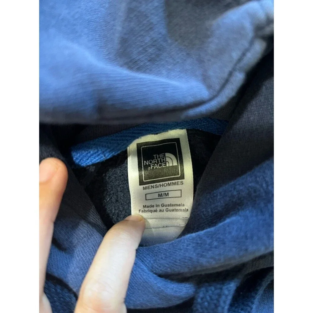 The North Face Hoodie Mens Medium Blue Long Sleeve Pullover Sweatshirt Logo